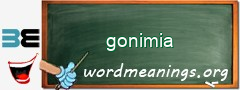 WordMeaning blackboard for gonimia